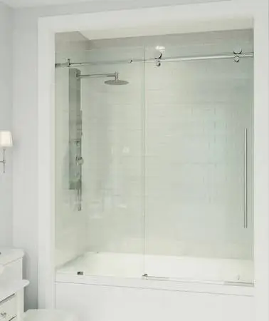 Vigo Elan E-Class 56-60Wx66 H Sliding Frameless Tub Door 3/8 Clear