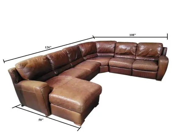 Leather sectional sofa set