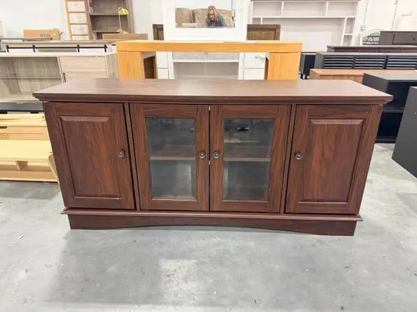 52 TV Stand Console Media Storage Traditional Brown Brand New