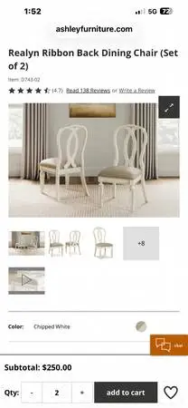Three Ashley Furn. Dining Chairs
