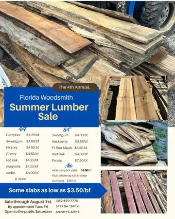 Fourth annual summer hardwood sale this Saturday 12 to 5