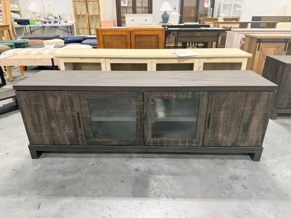 Farmhouse Style 65 Media Console Storage TV Stand For TVs Up To 75