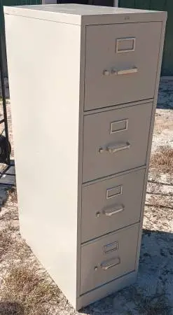 HON,4-Drawer,Letter-Size File Cabinet,Putty,File Rails