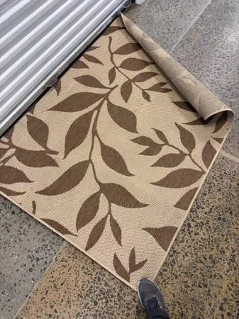 Indoor outdoor tan patio carpet