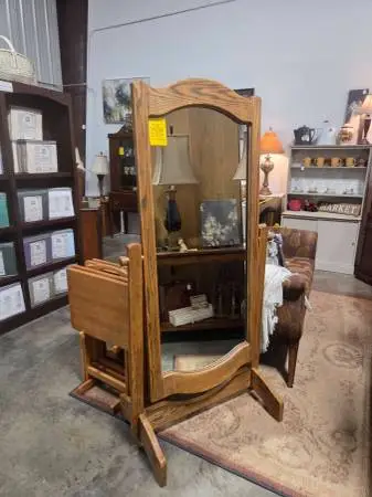 Oak Floor Mirror
