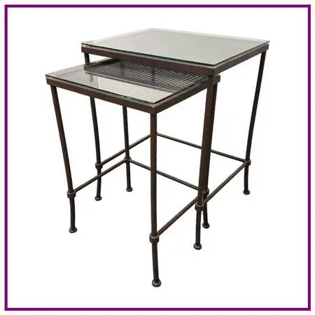 Contemporary Nesting Tables, Set Of Two
