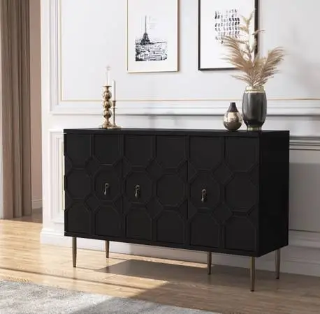 47 Accent Cabinet With Doors And Shelves, Sideboard Buffet Cabinet