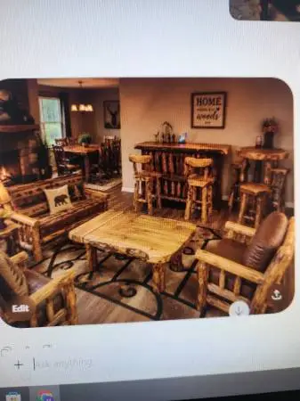 Handcarved Mesquite furniture collection