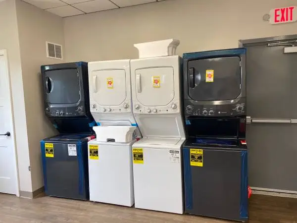 GE 27  Laundry  Center Stack Washer  Gas   Dryer Full Mfg Wty