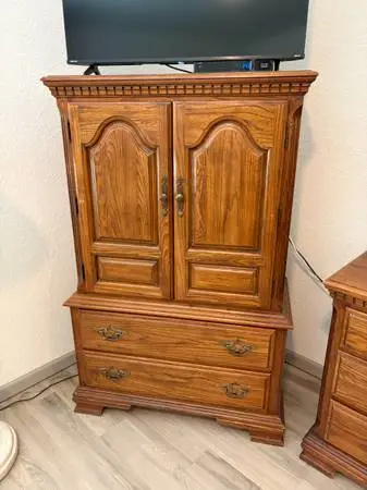 Solid oak wood Bedroom Furniture Set/Suite Sumter