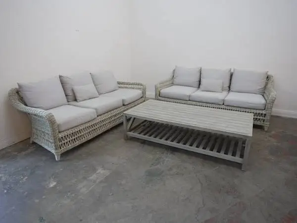 3Pc-Janus et Cie Arbor Club Sofa 3 Seater & Arbor Cocktail Table Natur