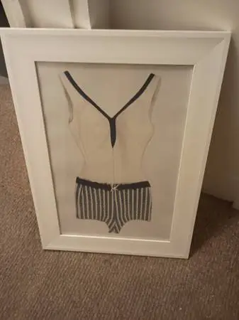 Vintage swimsuit framed print
