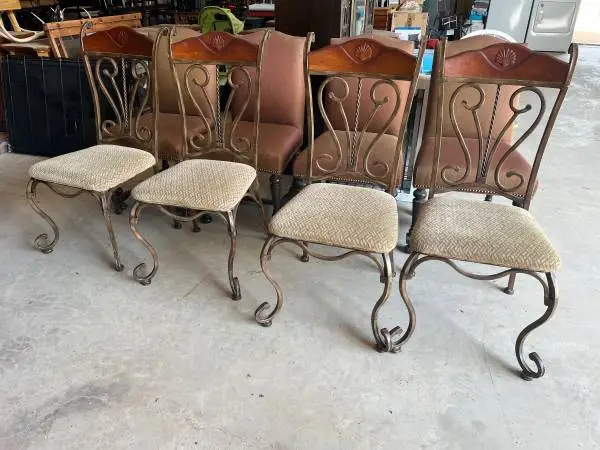 Four Ashley Furniture Dining Chairs