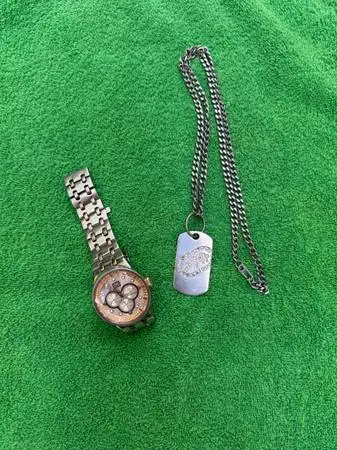 Marc Echo watch and necklace Mens
