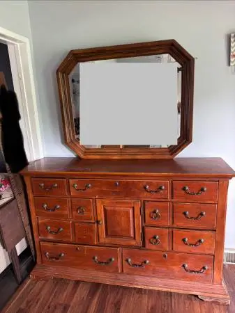 Dresser with mirror