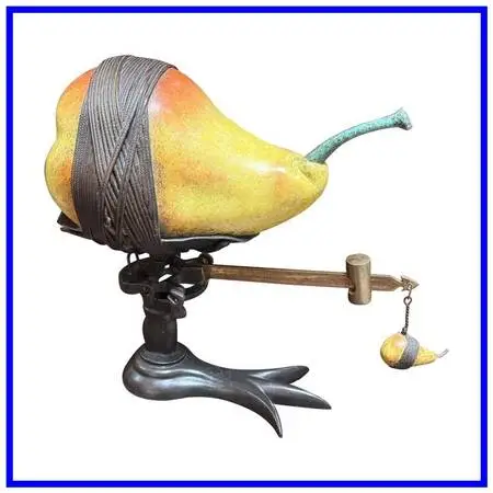 Popliteo David And Goliath Sculpture, Signed
