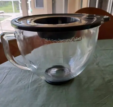 KitchenAid Tilt Head Mixer K5GBH 5-QT Glass Mixing Bowl W/Lid.. ☆MINT☆