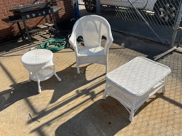 Vinyl Wicker Set