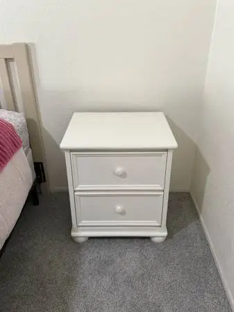 All Wood 2-Drawer, Night Stand, Nightstand