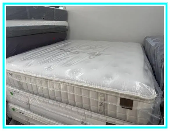 California King Koil Natural Collection Eurotop Mattress & Boxes Bed