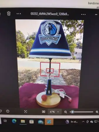 Vintage Dallas Mavericks Table Lamp