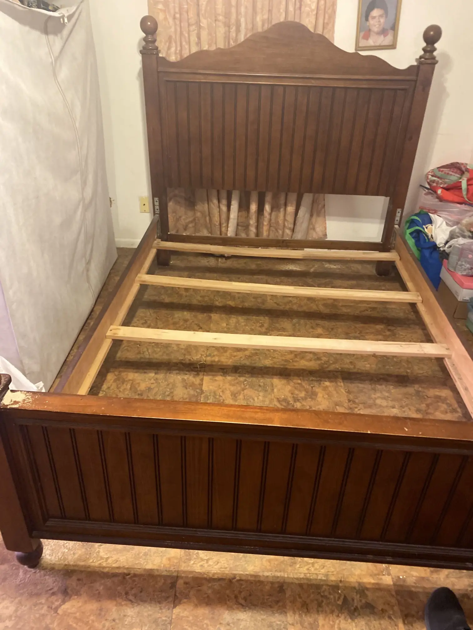 cama base y colchón