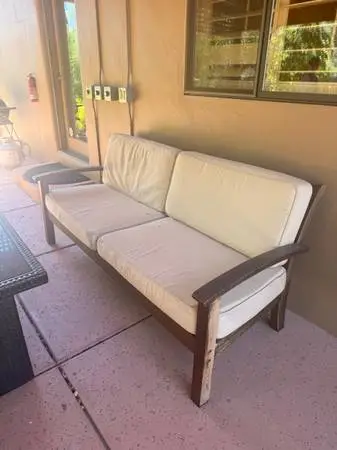 Wood outdoor conversation set