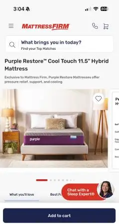 King Purple Mattress with adjustable frame