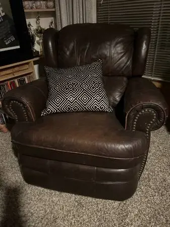 Oversized Leather Club Chair
