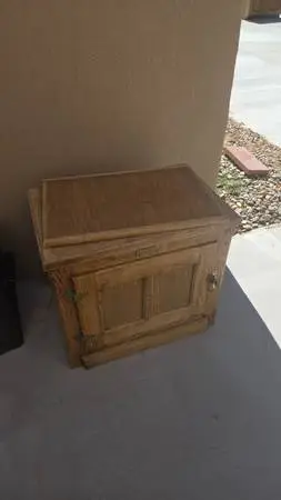 Vintage ice chest/tv stand