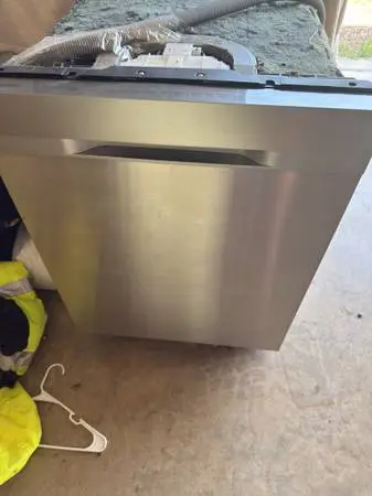 Samsung dishwasher, whirlpool, top loader, washing machine, and dryer