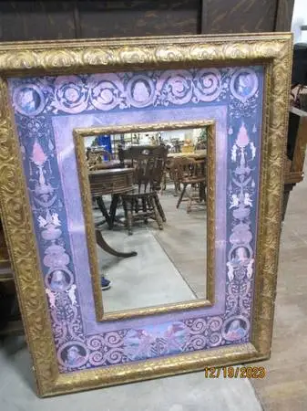 Vintage Decorative Framed Mirror #3845