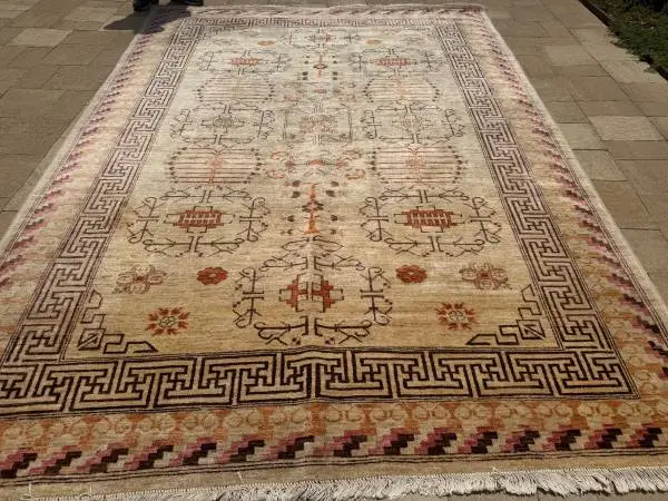 8x11 rug Samarkand Khotan handwoven wool rug