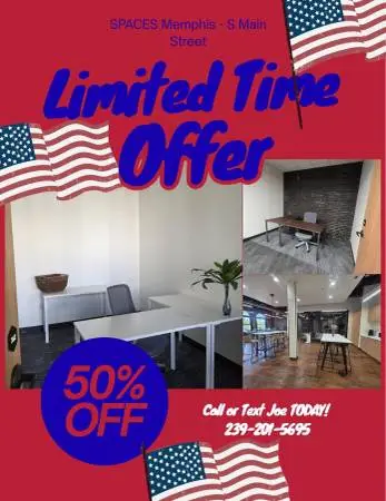Memorial Day Extravaganza!!! 50% OFF your NEW office space!