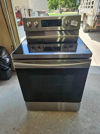 Samsung electric range flat top black stainless fcfs read ad