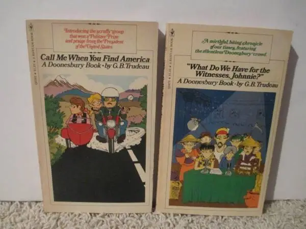1973 & 1975 Set of 2 Doonesbury Comic Books by G.B. Trudeau