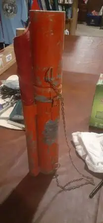 Red Railroad flagman flare/signal case