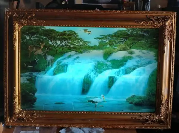 Waterfall sign vintage lighted / sounds