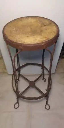 Vintage▶STOOL 1930s -- CHILDS Parlor Chair -- TOY Storage Barrel 1940s