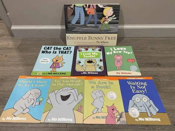 MO WILLEM BOOKS!! ELEPHANT & PIGGIE, KNUFFLE BUNNY, CAT THE CAT