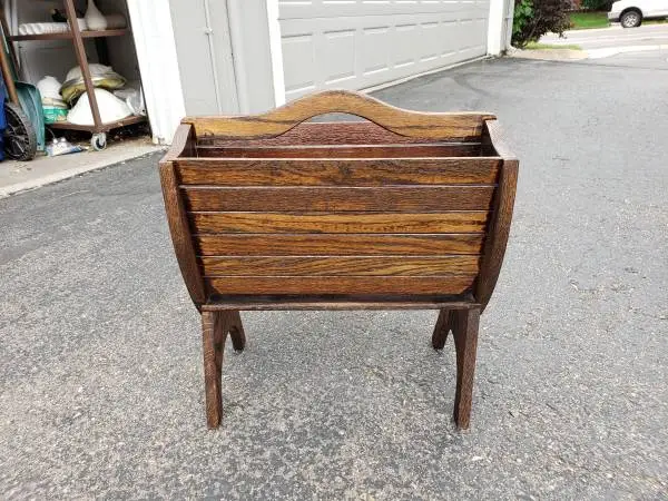 Vintage Wood Magazine Holder
