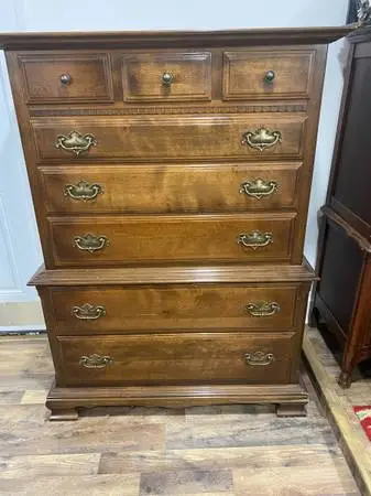 Ethan Allen Tall Dresser Vintage 1970s