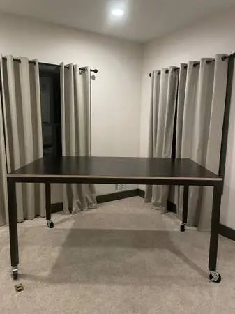 Large work table, standing desk metal frame Like new