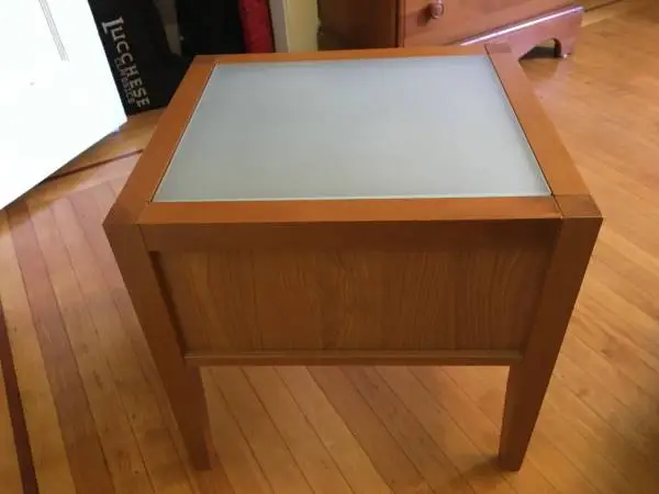 2 Calligaris night stands- walnut and like new