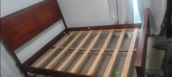 Queen bed frame, boxspring , mattress