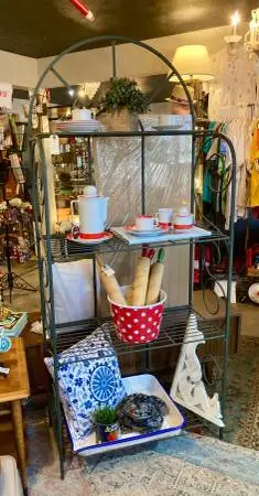 Tall Green Metal Folding Rack