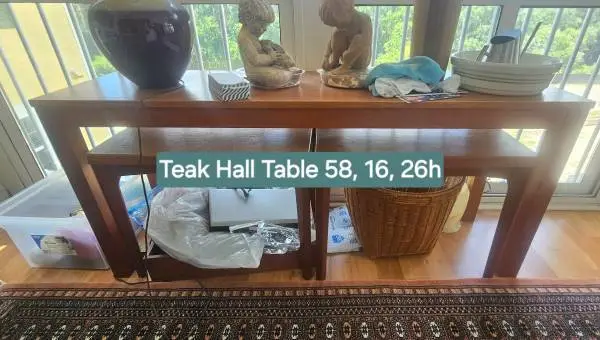 Solid teak Entry or Parson or Hall / Sofa table