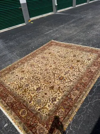 Ethan Allen Isfahan Rug a 100% wool face.
