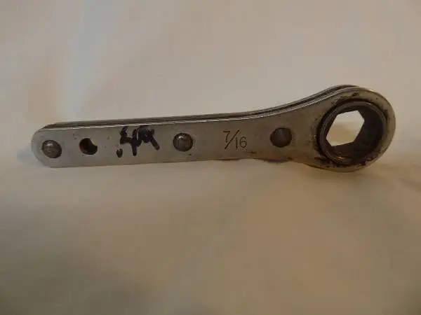 Mini Compact Single Ratcheting 7/16 Wrench 6 point