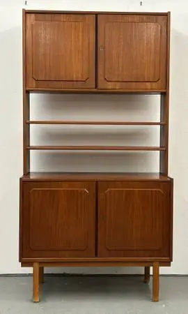 Scandinavian Buffet Cabinet w Hutch Cupboard Top
